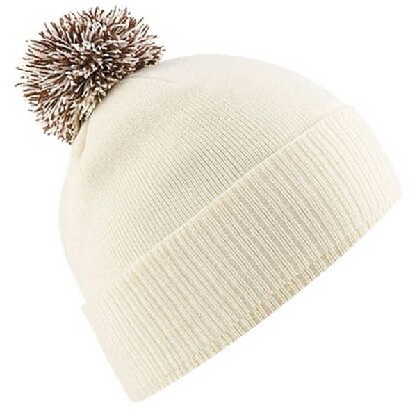 Beechfield Girls Snowstar Duo Extreme Winter Hat One Size Off W Off White/Mocha One Size
