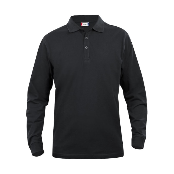 Clique Classic Lincoln långärmad poloskjorta 5XL svart Black 5XL