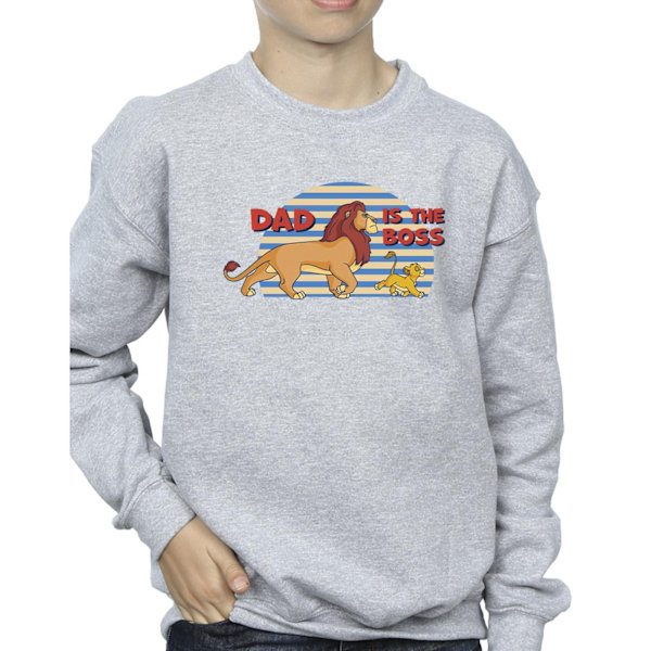 Disney Boys The Lion King Dad Boss Sweatshirt 7-8 år Sport Sports Grey 7-8 Years