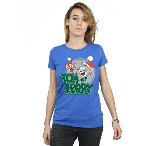 Tom And Jerry Dam/Damer Julhälsningar Bomull T-shirt Royal Blue S