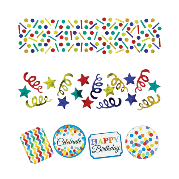 Amscan Happy Birthday Konfettier En Storlek Flerfärgad Multicoloured One Size