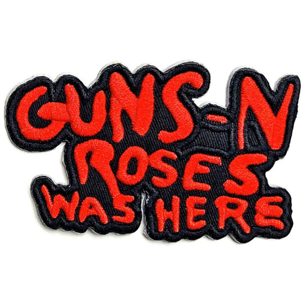 Guns N Roses Was Here Woven Utskuren Iron On Patch One Size Röd/ Red/Black One Size