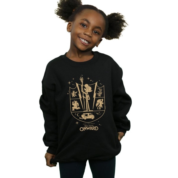 Disney Girls Onward Quest Crest Sweatshirt 3-4 år svart Black 3-4 Years