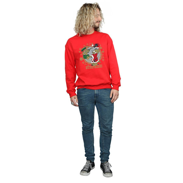 Tom And Jerry Herr Jul Överraskning Sweatshirt S Röd Red S