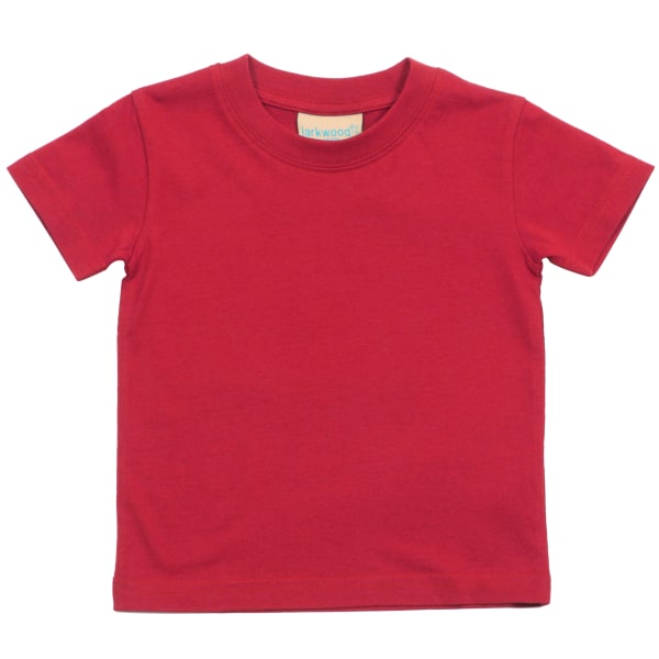 Larkwood Baby/Childrens Crew Neck T-Shirt / Schoolwear 18-24 Re Red 18-24