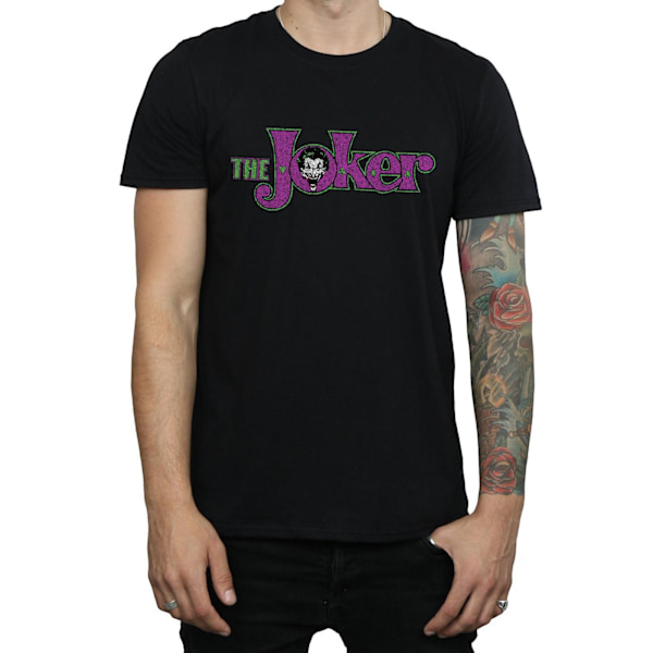 DC Comics Herr The Joker Crackle Logo T-shirt XXL Svart Black XXL