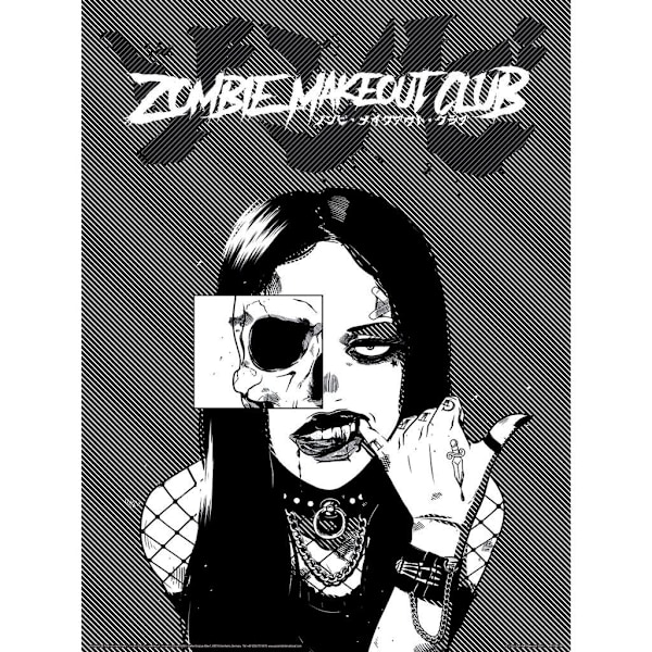 Zombie Makeout Club Fangs Print 40cm x 30cm Multifärgad Multicoloured 40cm x 30cm