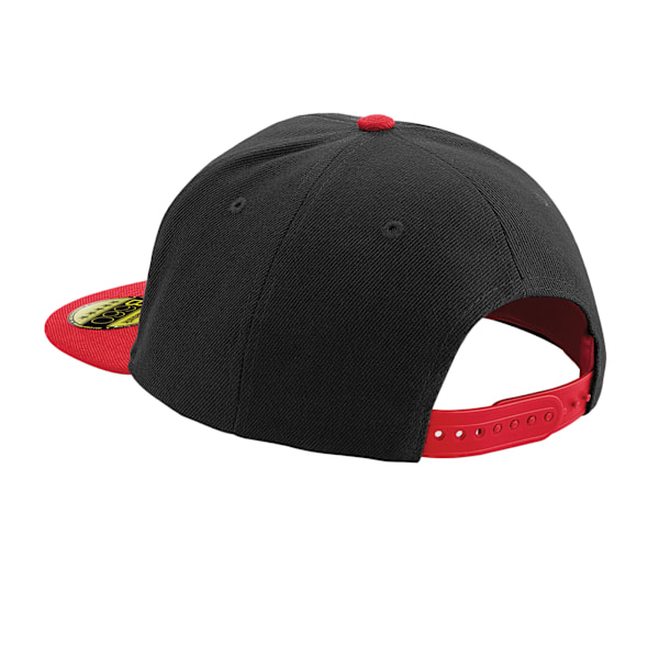 Beechfield Unisex Vuxen Original Flat Peak Snapback Cap En Storlek Black/Classic Red One Size