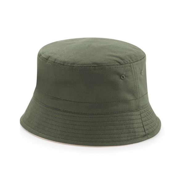 Beechfield Unisex Vuxen Vändbar Bucket Hat SM Oliv/Sten Olive/Stone S-M