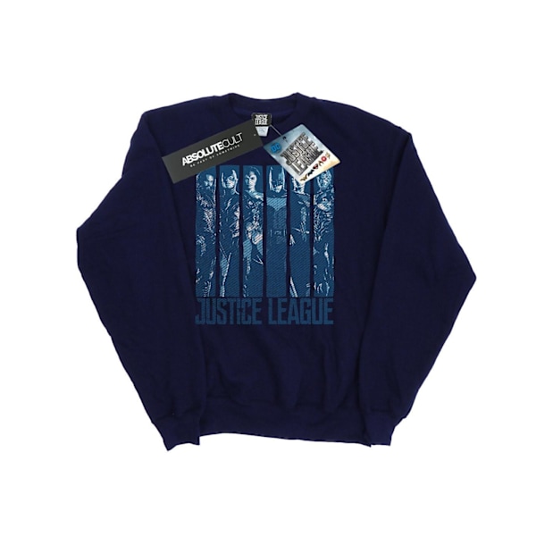 DC Comics Dam/Kvinnor Justice League Film Dubbel Indigo Tröja Navy Blue S