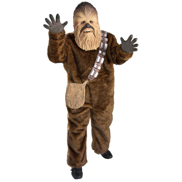 Star Wars barn/barn Super Deluxe Chewbacca kostym S brun Brown S