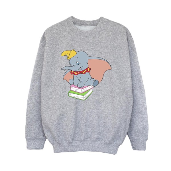 Disney Boys Dumbo Sitter På Böcker Sweatshirt 3-4 År Sport Sports Grey 3-4 Years