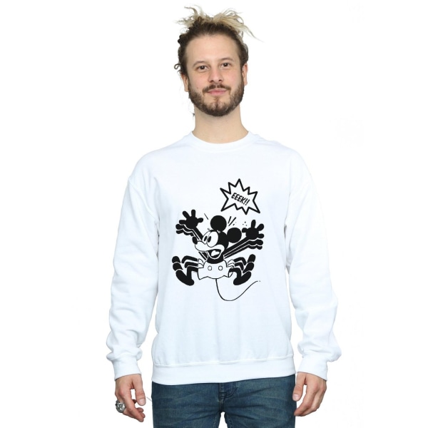 Disney Män Musse Pigg EEEEEK! Sweatshirt XL Vit White XL