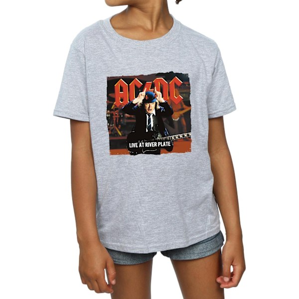 AC/DC Girls Live At River Plate Columbia Records Bomull T-shirt Sports Grey 9-11 Years