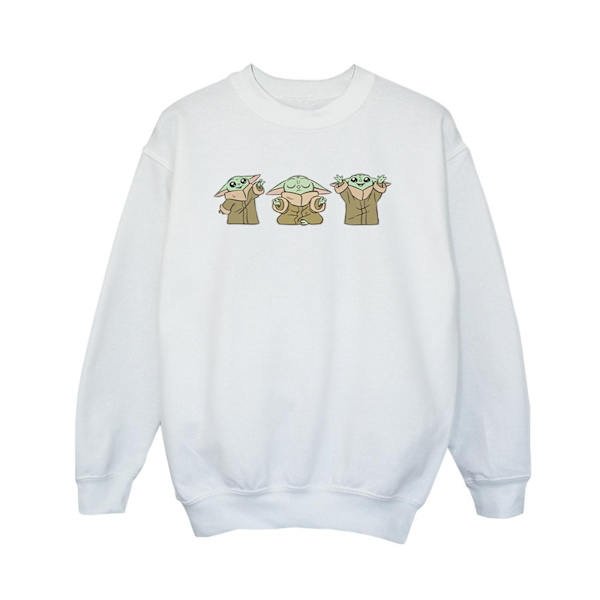 Star Wars Pojkar The Mandalorian Grogu Poses Sweatshirt 5-6 År White 5-6 Years