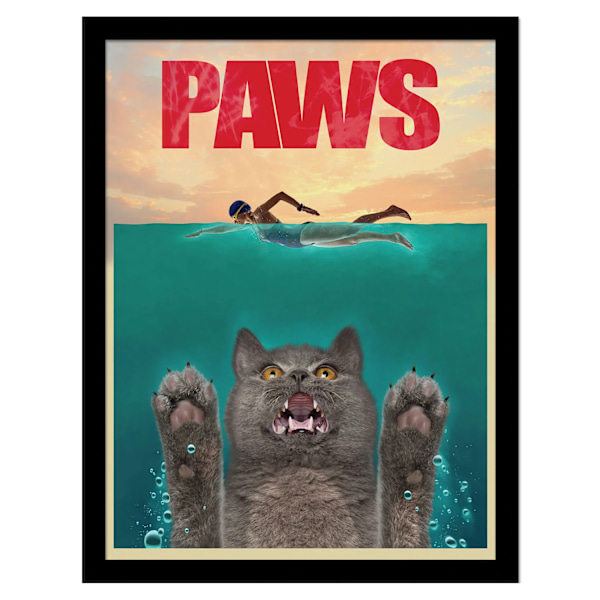 Vincent Hie Paws inramad affisch 30cm x 40cm Flerfärgad Multicoloured 30cm x 40cm