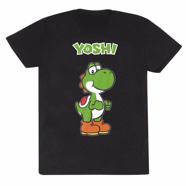 Super Mario Unisex Vuxen Yoshi T-shirt S Svart Black S