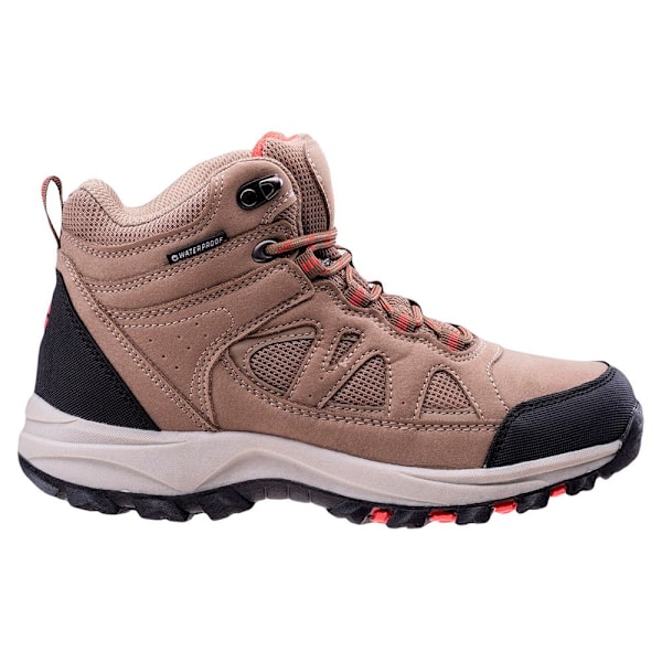 Hi-Tec Dam/Dam Lamite Vattentäta Mid Cut Skor 5 UK Smog/ Smog/Sand/Watermelon Red 5 UK