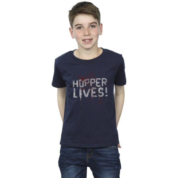 Netflix Boys Stranger Things Hoppers Live T-shirt 9-11 år Na Navy Blue 9-11 Years