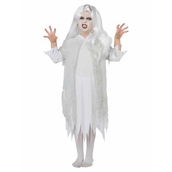 Bristol Novelty Girls Ghostly Spirit Costume S Vit White S