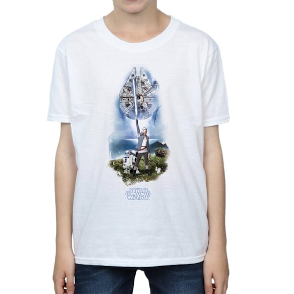 Star Wars Boys The Last Jedi Rey Ljussabel T-shirt 5-6 år W White 5-6 Years