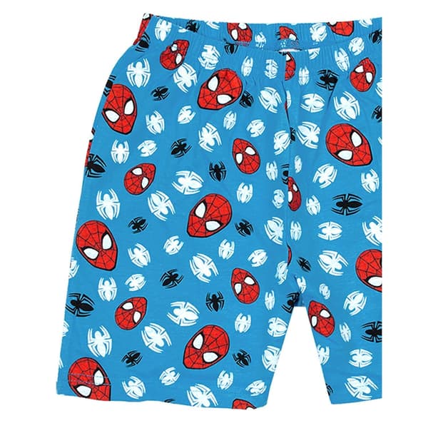 Spider-Man Boys Thwamm Comic Bomull Kort Pyjamas Set 3-4 År Blue 3-4 Years