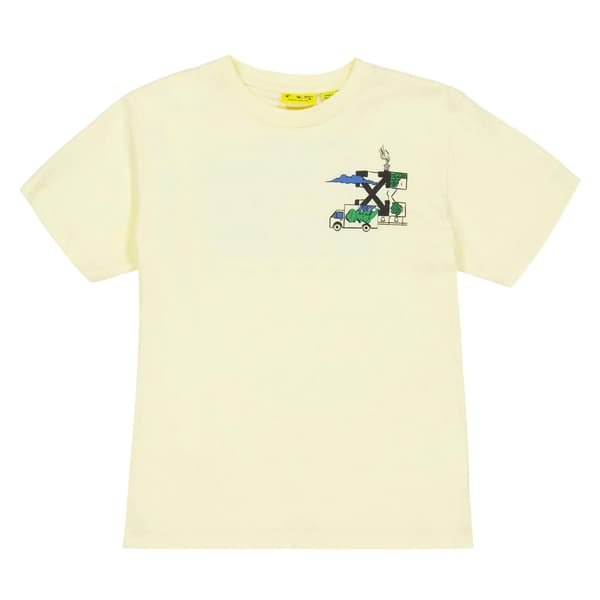 Off White Barn/Kids Graffiti Bomull Regular T-Shirt 14 År Lemon 14 Years