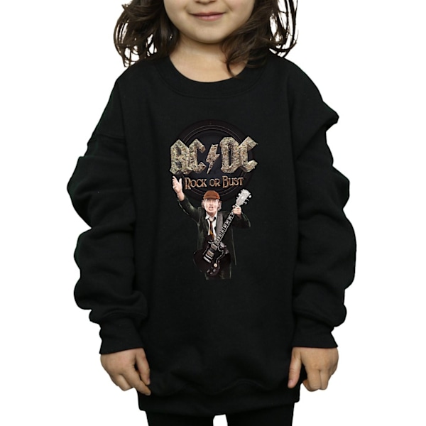 AC/DC Girls Rock Or Bust Angus Young Sweatshirt 12-13 år Svart Black 12-13 Years