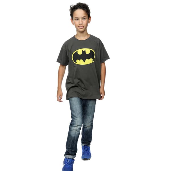 DC Comics Pojkar Batman Logotyp T-shirt 5-6 År Ljus Grafit Light Graphite 5-6 Years