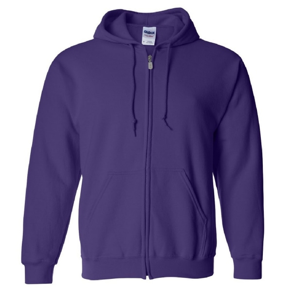 Gildan Heavy Blend Unisex Vuxen Full Zip Sweatshirt Top Purple L