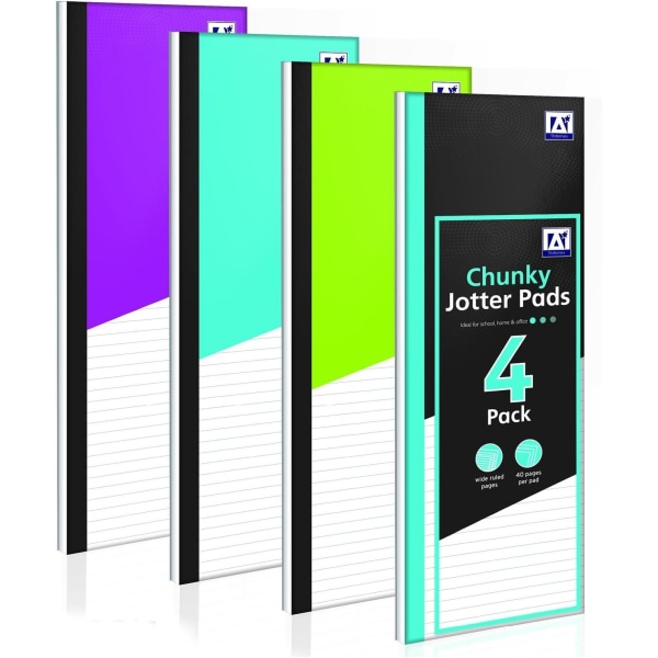 Anker Chunky anteckningsblock (paket med 4) En one size lila/blå/grön Purple/Blue/Green One Size