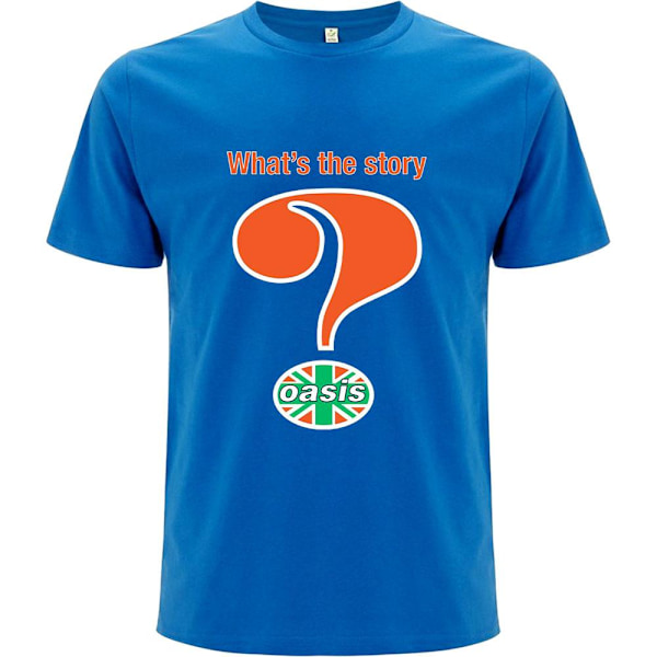 Oasis Unisex Adult What´s The Story Question Mark T-Shirt XL Blå Blue XL