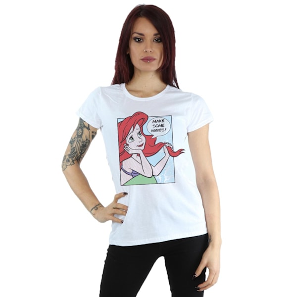 Disney Princess Womens/Ladies Ariel Pop Art Bomull T-Shirt S Wh White S