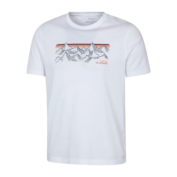 Mountain Warehouse Herr Mountain Stripes T-shirt L Vit White L