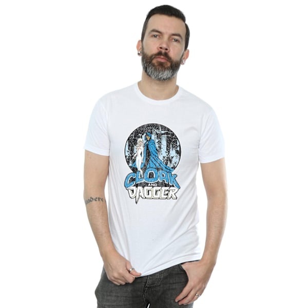 Marvel herr Cloak And Dagger Retro T-shirt M Vit White M