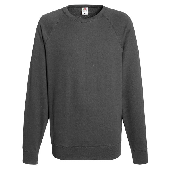 Fruit Of The Loom Herr Lätt Raglan Sweatshirt (240 GSM) Light Graphite M