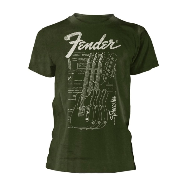Fender Unisex Vuxen Telecaster T-shirt M Grön Green M