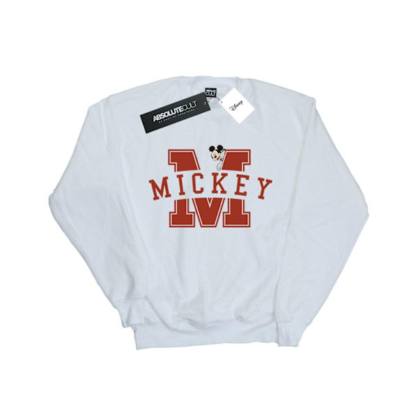 Disney Boys Mickey Mouse Letter Peak Sweatshirt 12-13 år Vit White 12-13 Years