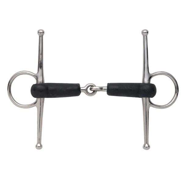 Shires Häst Full Cheek Snaffle Bett 4.5in Svart/Silver Black/Silver 4.5in