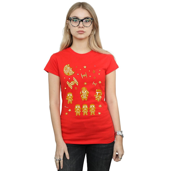 Star Wars Dam/Damer Gingerbread Empire Bomull T-shirt XXL R Red XXL