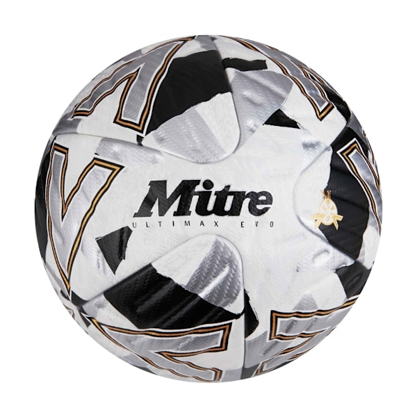 Mitre Ultimax Evo Fotboll 5 Vit/Silver/Svart White/Silver/Black 5