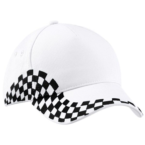 Beechfield Unisex Grand Prix Basebollkeps, One Size, Vit White One Size