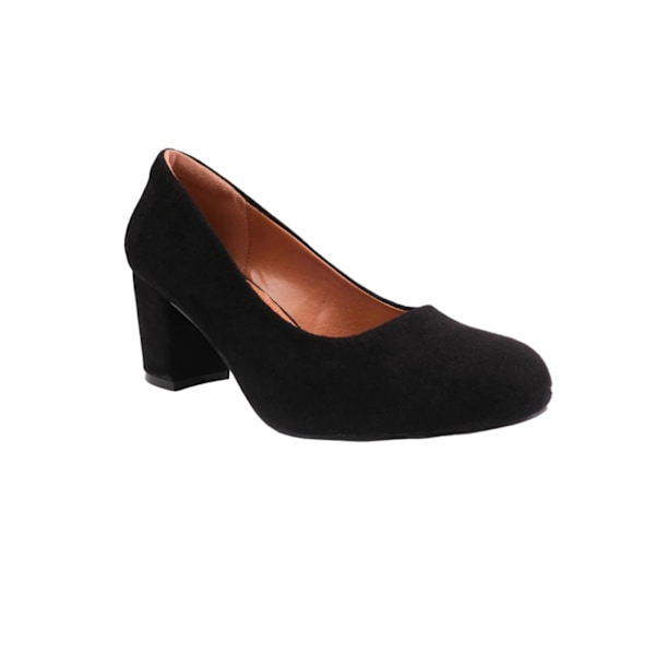 Var är det ifrån Dam/Dam Melrose Mocka Medium Block Heel Black 7 UK