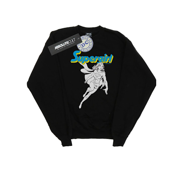 DC Comics Dam/Dam Supergirl Mono Action Pose Sweatshirt X Black XL