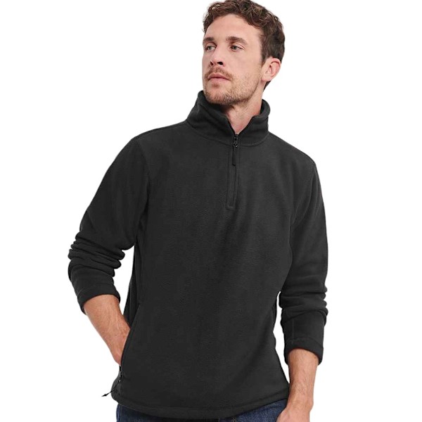 Russell Herr Zip Neck Outdoor Fleece Top XS Svart Black XS