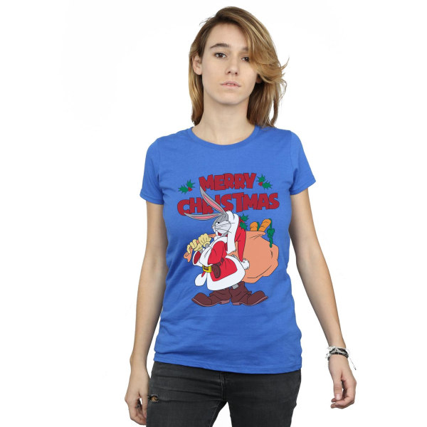Looney Tunes Dam/Dam Santa Bugs Bunny Cotton T-shirt XL R Royal Blue XL