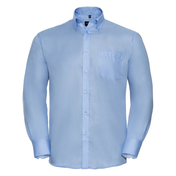 Russell Collection Mens Ultimate Non-Iron Långärmad Formell S Bright Sky 16in