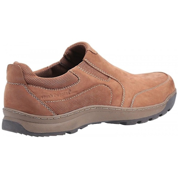 Hush Puppies herr Jasper Slip On läderskor 8 UK Tan Tan 8 UK