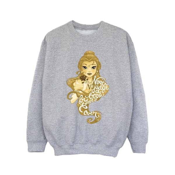 Disney Girls Beauty And The Beast Never Judge Sweatshirt 5-6 år Sports Grey 5-6 Years