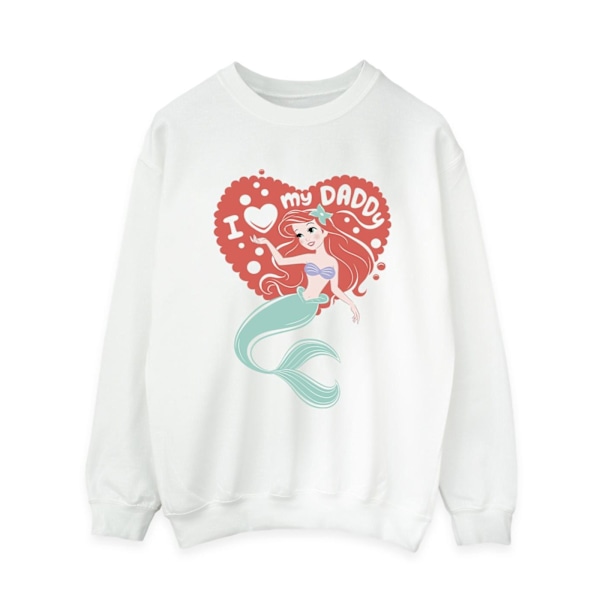 Disney Dam/Kvinnor Den Lilla Sjöjungfrun Love Daddy Sweatshirt S White S